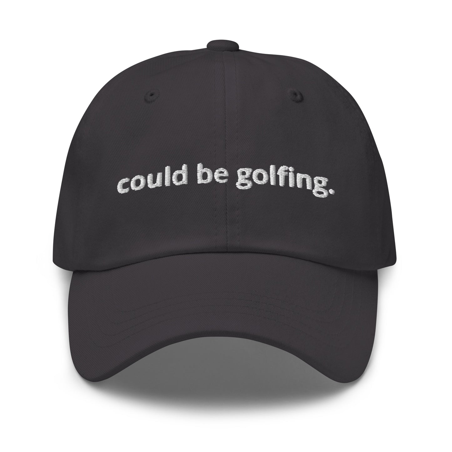 could be golfing Dad hat (white label)