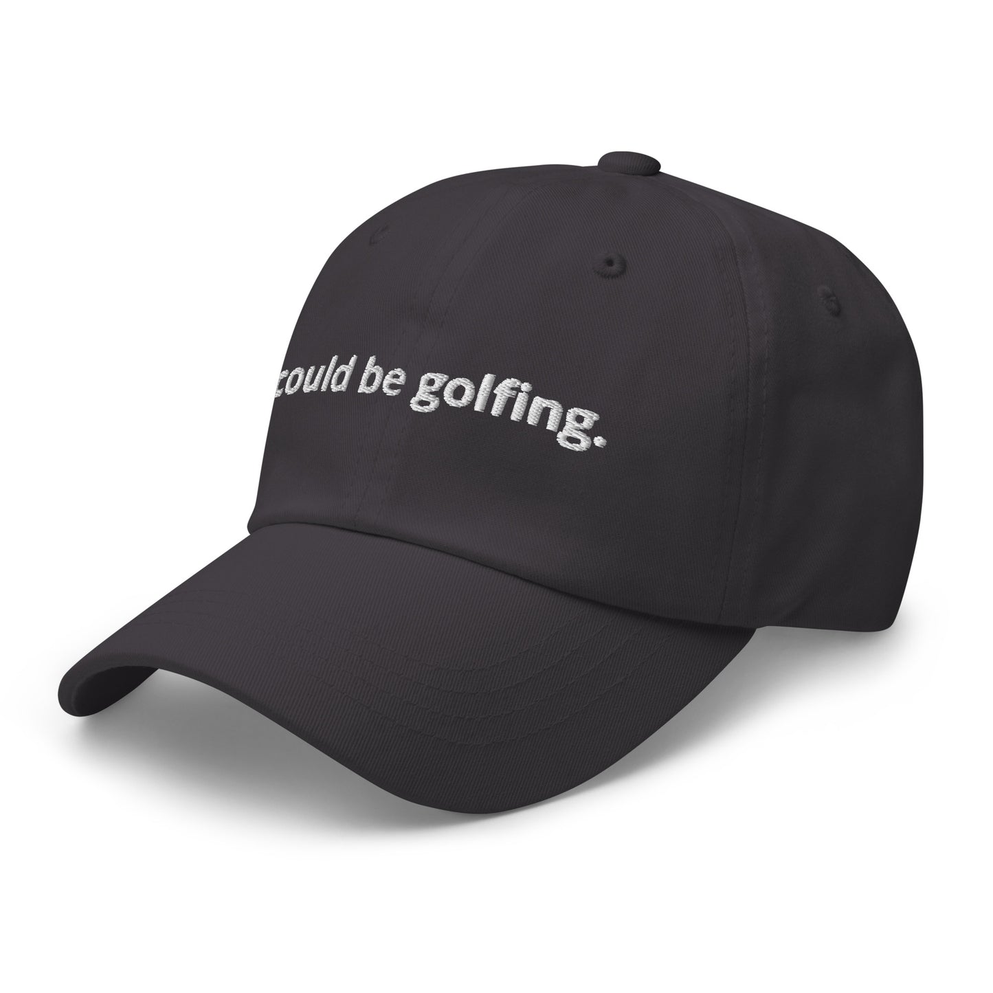 could be golfing Dad hat (white label)