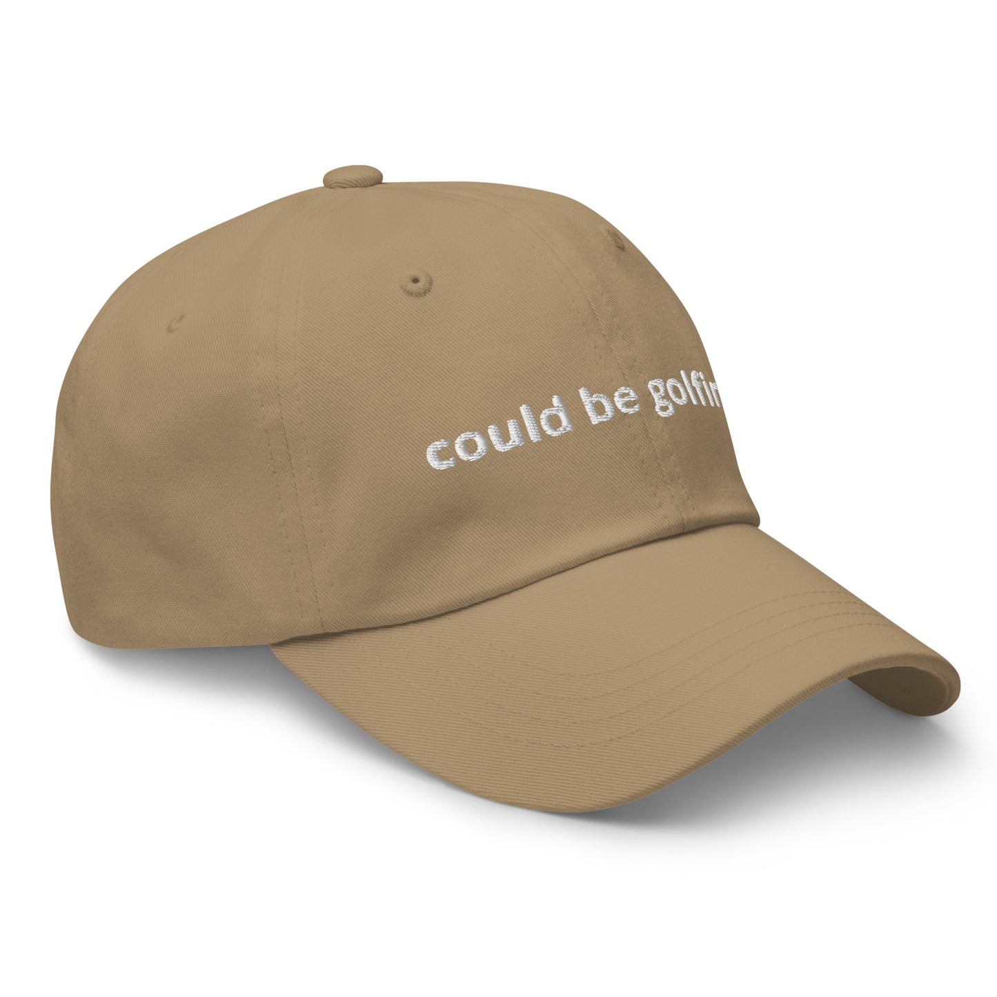 could be golfing Dad hat (white label)