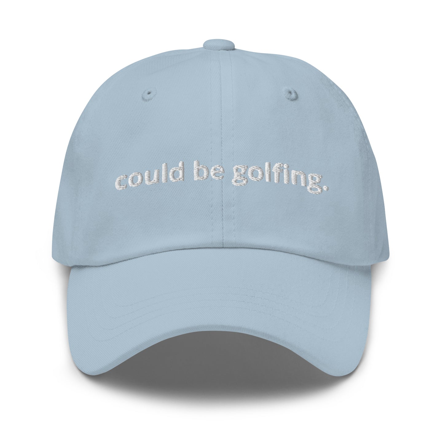 could be golfing Dad hat (white label)