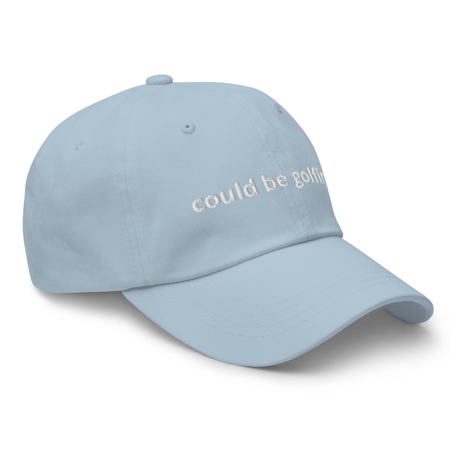 could be golfing Dad hat (white label)