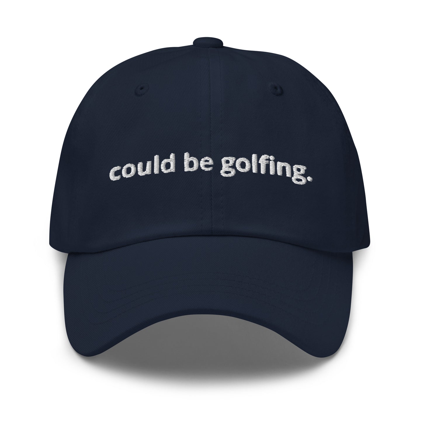 could be golfing Dad hat (white label)