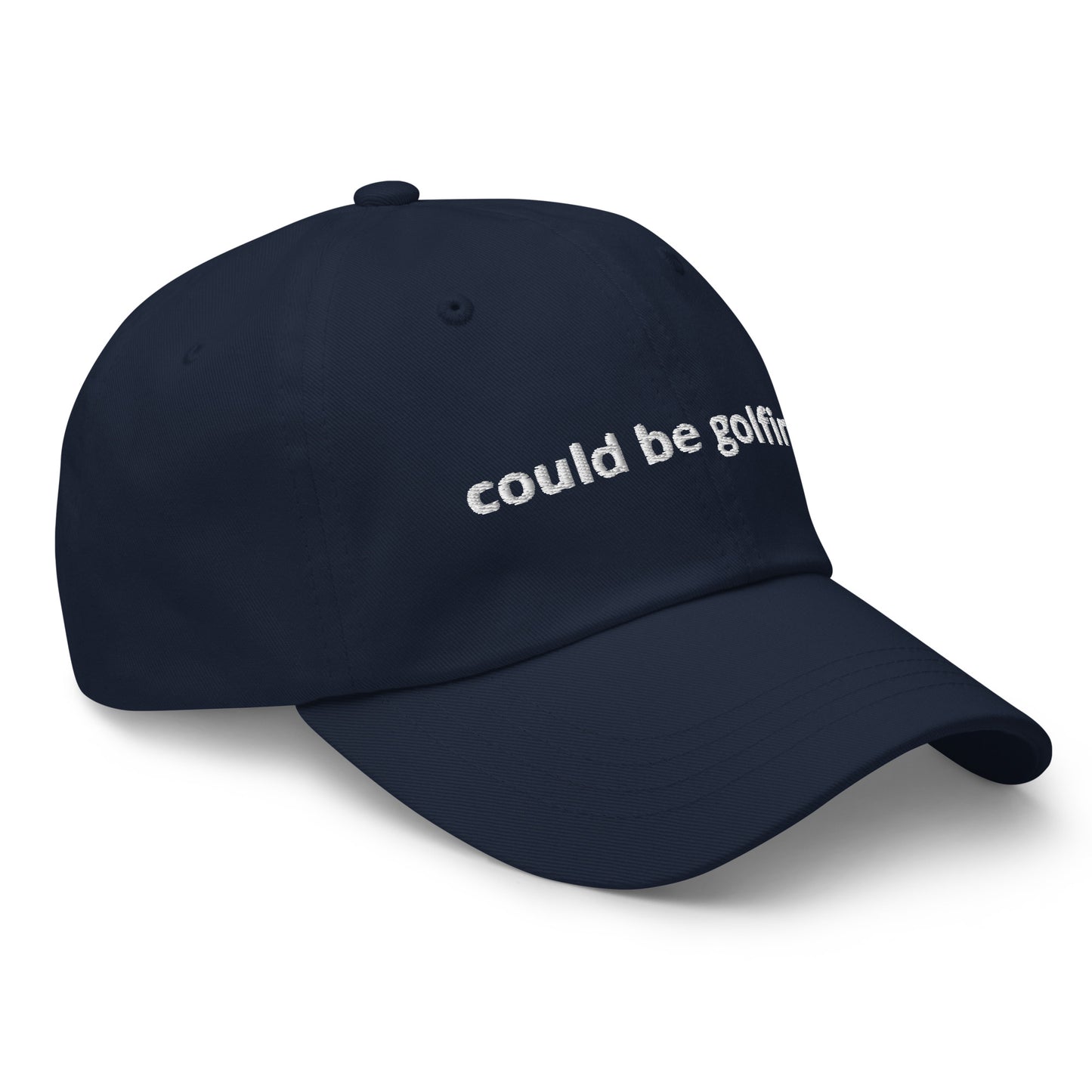 could be golfing Dad hat (white label)