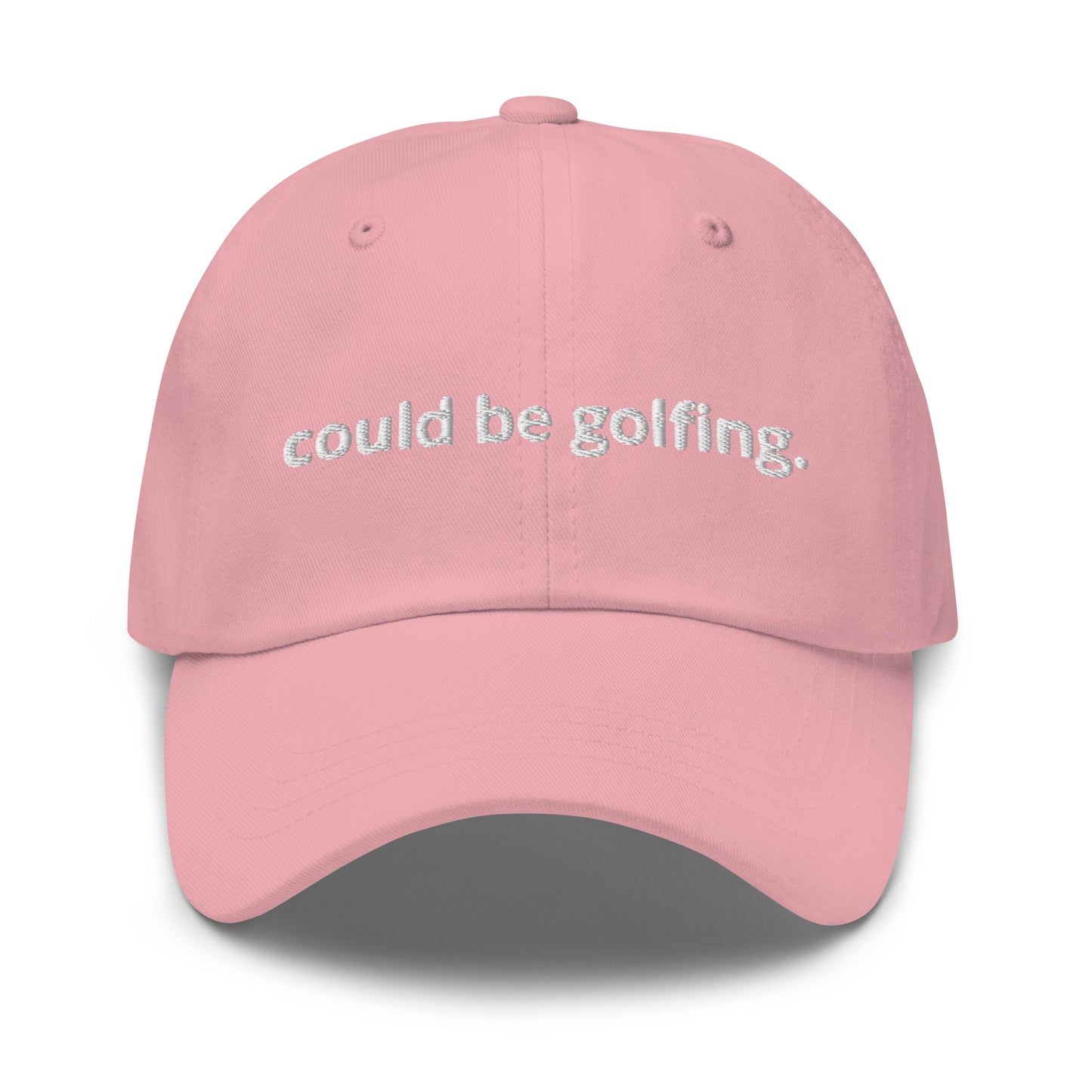 could be golfing Dad hat (white label)