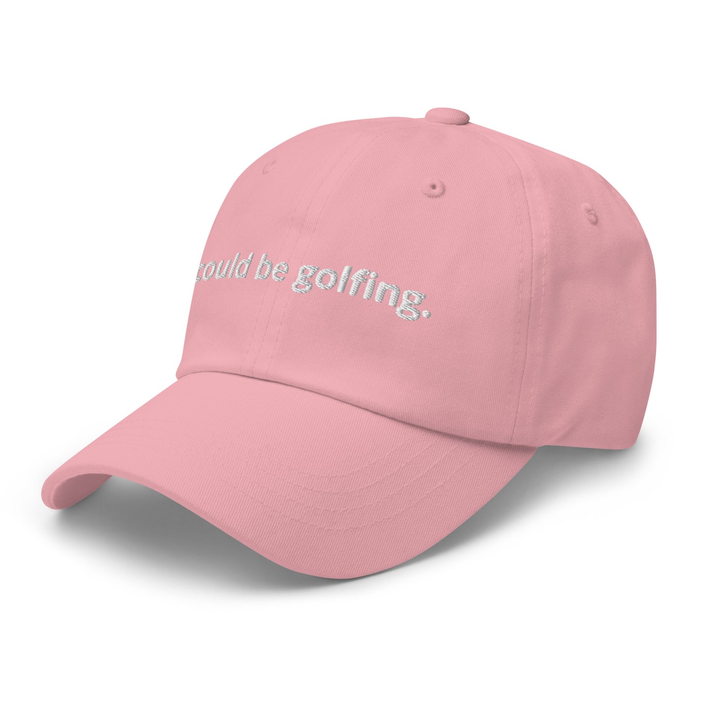 could be golfing Dad hat (white label)